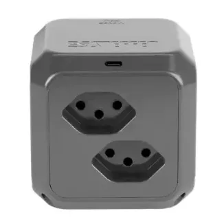 STEFFEN│Cube Multiprises anthracite USB C