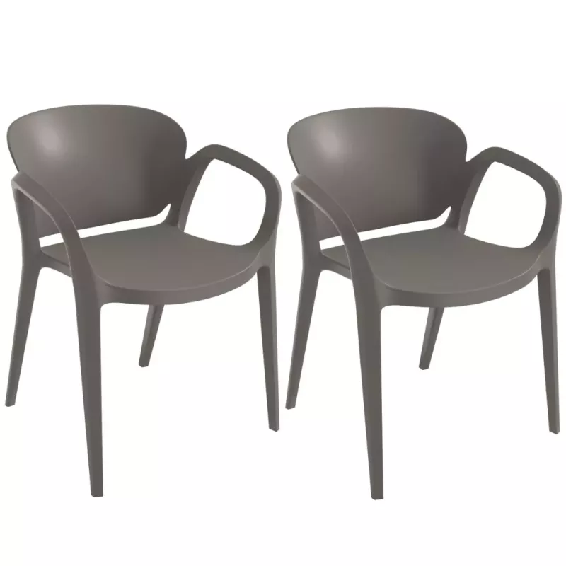 Lot de 2 OCTAVE │Siège de collectivité - visiteurs │Taupe Lot de 2 OCTAVE │Siège de collectivité - visiteurs │Taupe