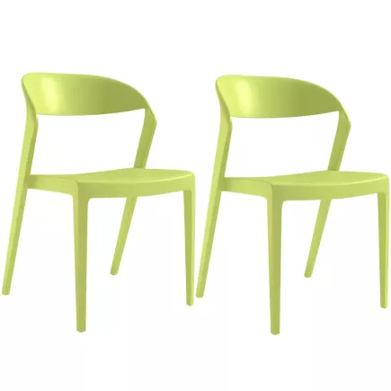 Lot de 2 MARCEAU │Siège de collectivité - visiteurs │Lemon