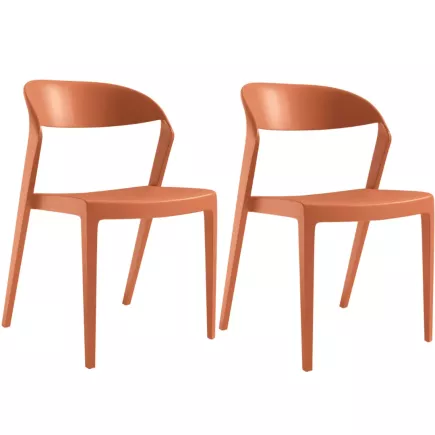 Lot de 2 MARCEAU │Siège de collectivité - visiteurs │Orange