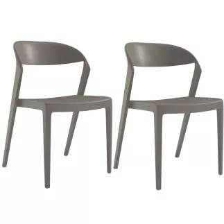 Lot de 2 MARCEAU │Siège de collectivité - visiteurs │Taupe