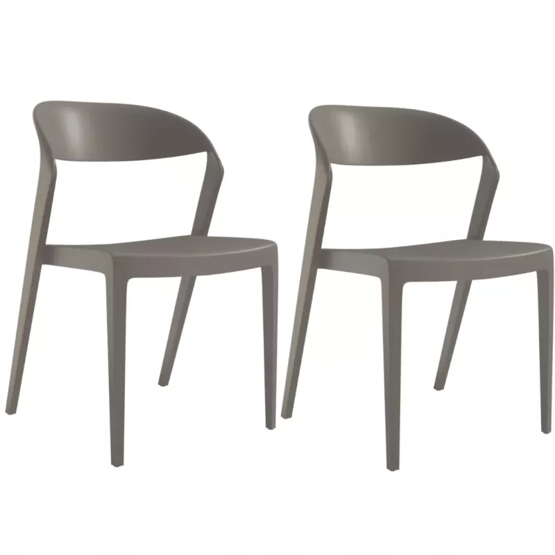 Lot de 2 MARCEAU │Siège de collectivité - visiteurs │Taupe Lot de 2 MARCEAU │Siège de collectivité - visiteurs │Taupe