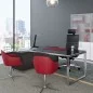 WAVE│Fauteuil de direction cuir noir avec têtière│Modèle exposition WAVE│Fauteuil de direction cuir noir avec têtière│Modèle exposition