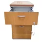 REFERENCIA│Caisson Hauteur bureau - 3 tiroirs│Profondeur 80 cm│Gris alu / Poirier REFERENCIA│Caisson Hauteur bureau - 3 tiroirs│Profondeur 80 cm│Gris alu / Poirier