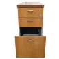 REFERENCIA│Caisson Hauteur bureau - 3 tiroirs│Profondeur 80 cm│Gris alu / Poirier REFERENCIA│Caisson Hauteur bureau - 3 tiroirs│Profondeur 80 cm│Gris alu / Poirier