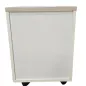 MOBEL LINEA│Caisson sous bureau│3 tiroirs 666│Profondeur 55 cm│Acacias clair/Gris aluminium