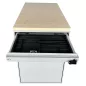 LO LISTA│Caisson sous bureau 964 - 3 Tiroirs│Profondeur 80 cm│Erable blanc/Gris alu LO LISTA│Caisson sous bureau 964 - 3 Tiroirs│Profondeur 80 cm│Erable blanc/Gris alu