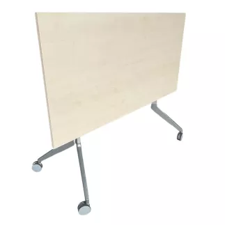 HAWORTH│Table abattante 140x70│Erable blanc/Gris alu