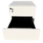 STEELCASE│Caisson sous bureau 3 tiroirs - 666│Profondeur 54 cm│Blanc / Noir STEELCASE│Caisson sous bureau 3 tiroirs - 666│Profondeur 54 cm│Blanc / Noir