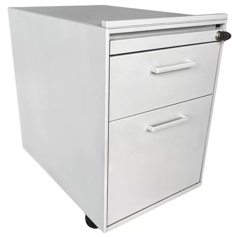LO LISTA│Caisson sous bureau 964 - 3 Tiroirs │Profondeur 60 cm│Gris alu/Gris clair LO LISTA│Caisson sous bureau 964 - 3 Tiroirs │Profondeur 60 cm│Gris alu/Gris clair