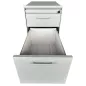LO LISTA│Caisson sous bureau 964 - 3 Tiroirs │Profondeur 60 cm│Gris alu/Gris clair LO LISTA│Caisson sous bureau 964 - 3 Tiroirs │Profondeur 60 cm│Gris alu/Gris clair