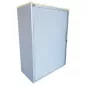 LO LISTA│Armoire rideau L 80 x H 110 cm│Gris Alu/Erable blanc LO LISTA│Armoire rideau L 80 x H 110 cm│Gris Alu/Erable blanc