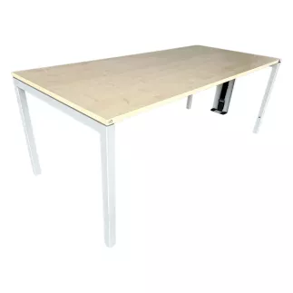 LO LISTA│modèle LO Motion - Bureau L 180 x p 80 x H 73 cm│Erable Blanc / Gris Aluminium