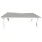 ALEA│Bureau L 160 x p 80 x H 65 cm│Gris clair / Blanc