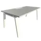 ALEA│Bureau L 160 x p 80 x H 65 cm│Gris clair / Blanc