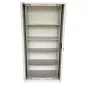 LO LISTA│Armoire Haute portes rentrantes L 100 x p 40 x H 195 cm│Beige/Gris clair LO LISTA│Armoire Haute portes rentrantes L 100 x p 40 x H 195 cm│Beige/Gris clair