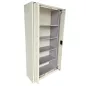 LO LISTA│Armoire Haute portes rentrantes L 100 x p 40 x H 195 cm│Beige/Gris clair LO LISTA│Armoire Haute portes rentrantes L 100 x p 40 x H 195 cm│Beige/Gris clair