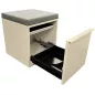 SITAG SYSTEM│Caisson sur roulettes avec top coussin tissu │Profondeur 40 cm│Blanc/Gris clair SITAG SYSTEM│Caisson sur roulettes avec top coussin tissu │Profondeur 40 cm│Blanc/Gris clair
