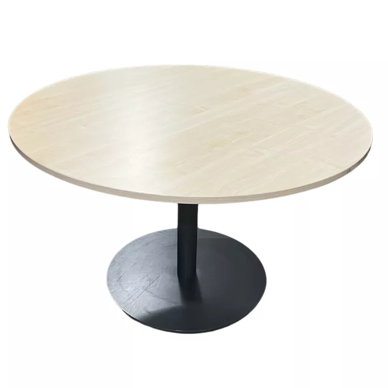 LO LISTA│Table ronde ø 100 cm│Erable blanc / Anthracite