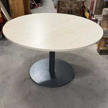 LO LISTA│Table ronde ø 120 cm│Erable blanc / Anthracite