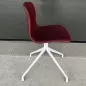 DECO-B│Lot de 2 Chaises d'accueil / collectivité│Tissu Bordeaux