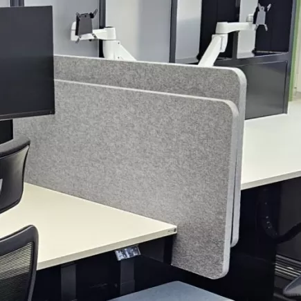 SITAG│PANNEAU écran acoustique H 50 cm bords arrondis │Gris feutrine