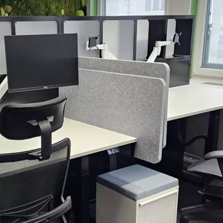 SITAG│PANNEAU écran acoustique H 50 cm bords arrondis │Gris feutrine