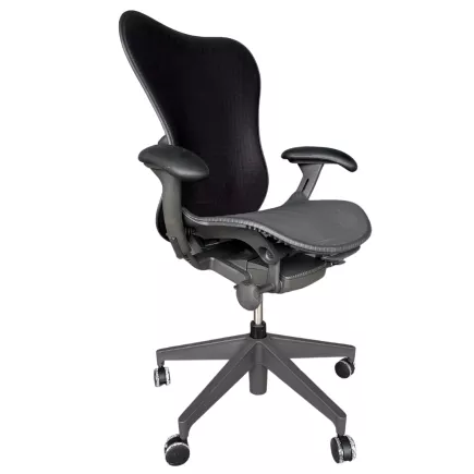 HERMANN MILLER│Modèle Mirra 2 Dos papillon - Siège de travail ergonomique avec accoudoirs│Noir