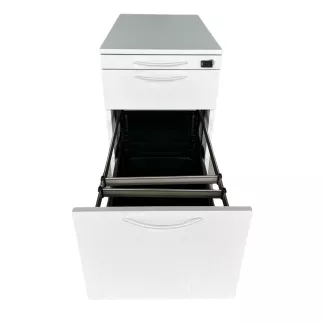 ERGOSTYLE│Caisson sous bureau 3 tiroirs - 964│Profondeur 80 cm│Blanc