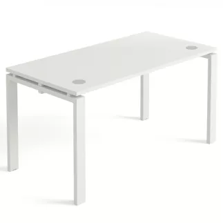 ASTRO│Bureau droit L 180 x P 80│Blanc/Blanc
