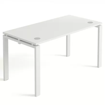 ASTRO│Bureau droit L 180 x P 80│Blanc/Blanc