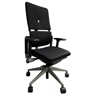 STEELCASE│Modèle Please - Fauteuil travail avec accoudoirs│Noir/Noir