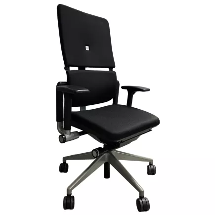 STEELCASE│Modèle Please - Fauteuil travail avec accoudoirs│Noir/Noir