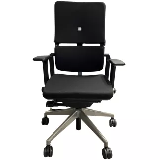 STEELCASE│Modèle Please - Fauteuil travail avec accoudoirs│Noir/Noir