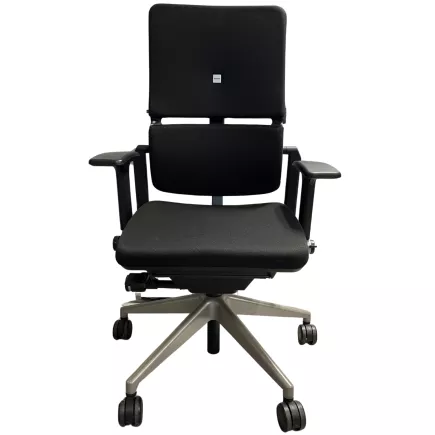 STEELCASE│Modèle Please - Fauteuil travail avec accoudoirs│Noir/Noir