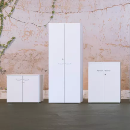 QUIETUDE│Armoire portes battantes L 80 cm x H 72-104-136-201 cm│8 Coloris à choix