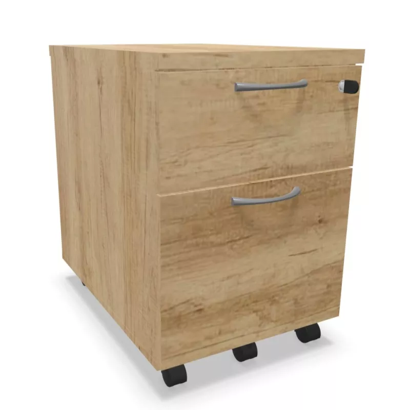COMFORT│Caisson 2-3 tiroirs mélaminé sous bureau│L 42 x p 59 x H 60 cm