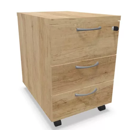 COMFORT│Caisson 2-3 tiroirs mélaminé sous bureau│L 42 x p 59 x H 60 cm