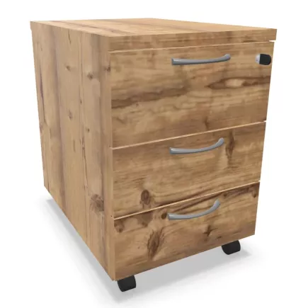 COMFORT│Caisson 2-3 tiroirs mélaminé sous bureau│L 42 x p 59 x H 60 cm