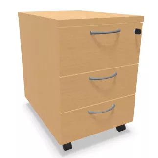 COMFORT│Caisson 2-3 tiroirs mélaminé sous bureau│L 42 x p 59 x H 60 cm