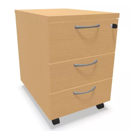 COMFORT│Caisson 2-3 tiroirs mélaminé sous bureau│L 42 x p 59 x H 60 cm
