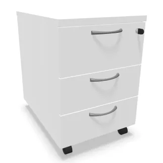 COMFORT│Caisson 2-3 tiroirs mélaminé sous bureau│L 42 x p 59 x H 60 cm