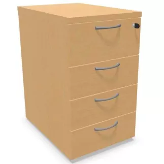 COMFORT│Caisson Hauteur bureau 3-4 tiroirs - profondeur 60│Unicolore structurex