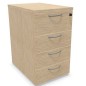 COMFORT│Caisson Hauteur bureau 3-4 tiroirs - profondeur 60│Unicolore structurex