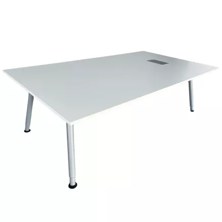 JOLY│Table de conférence│6 à 8 personnes│Blanc/Gris alu