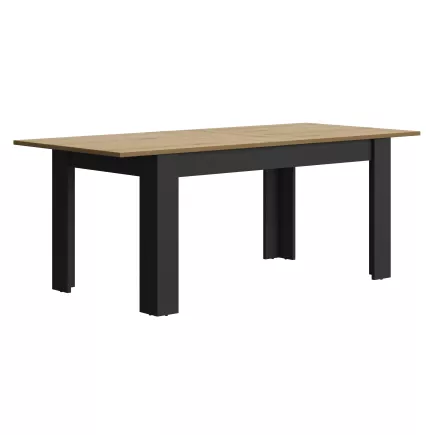 MANCHESTER│Table rectangulaire 1 allonge│90x200xh77 cm