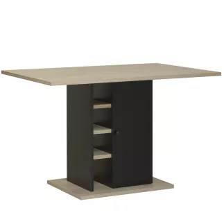 OXFORD│Table cuisine avec 1 porte 3 étagères│80x120xh75 cm