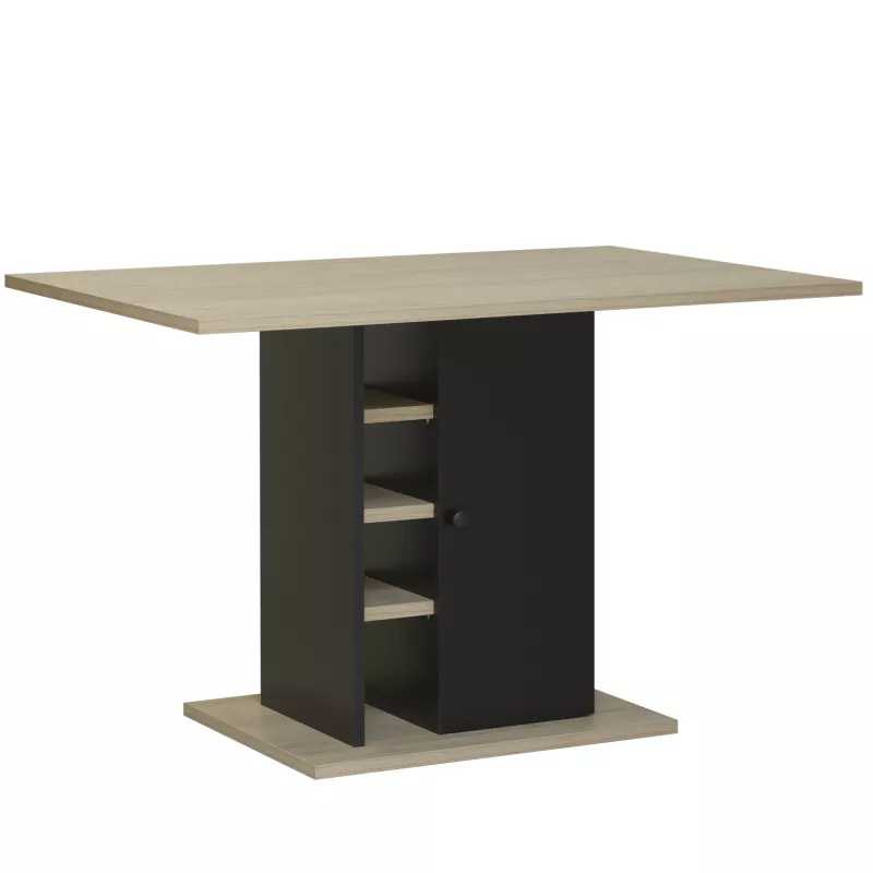 OXFORD│Table cuisine avec 1 porte 3 étagères│80x120xh75 cm OXFORD│Table cuisine avec 1 porte 3 étagères│80x120xh75 cm
