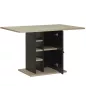 OXFORD│Table cuisine avec 1 porte 3 étagères│80x120xh75 cm OXFORD│Table cuisine avec 1 porte 3 étagères│80x120xh75 cm