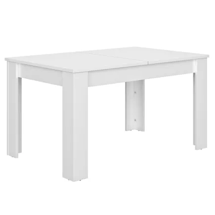 FLORINE BLANCHE│Table rectangulaire 1 allonge│90x140/185xh77 cm